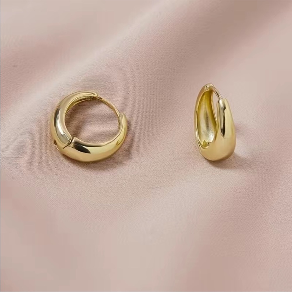 14K Gold Plated Small Hoop Earrings